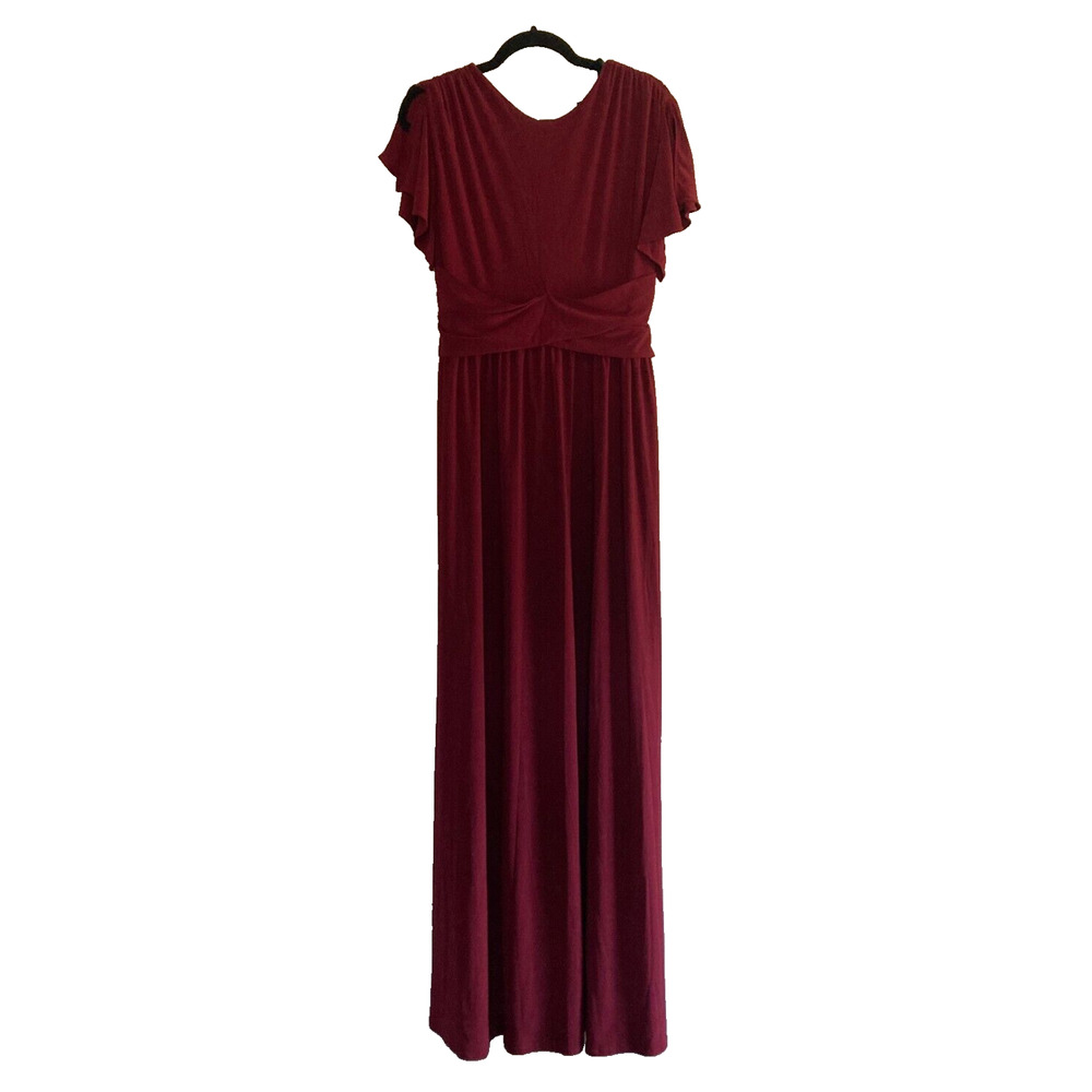 BHLDN Dress Mendoza Maxi Red Burgundy Women 14‎ Formal Wedding Holiday Modest - Picture 3 of 15